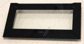 Oven outer Door - 140053974014 Front Glass Black Aeg 594x332m [Electrolux Aeg]