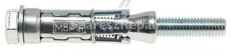 Screw Sat/bk+aerial Technique - Cheville En Acier ZinguÉe Blanche M8x70 L50mm PerÇage14mm - 055182