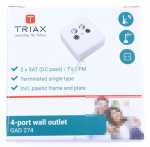 Triax Aerial Outlet Sockets - Gad 274 4 loch antennen steckdose Gad 274 - 23274