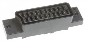 Vestel Scart Sockets - 30070522 Socket Scart 21p Top Left Black Pip Rohs