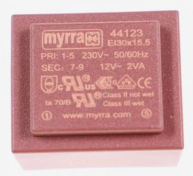 Myrra Ei30 Printtrafos With 1 Output - 12v-167ma 44123 Print Transformer 230v Ei30 2 0va 32 5x27 6x26 5mm
