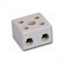 Porcelain Clamp - Domino 2 Poles 2,5-6mm2 A Vis Porcelaine