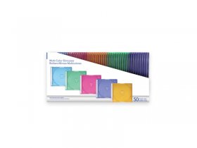 Verbatim Cd-organiser - Slim Cd-dvd Jewel Case 50 Pack Multi Colour - 49973