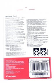Verbatim Communicator - Myfcr-01b 32138 My Finder Card Bluetooth Item Finder Black
