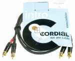 Cordial Neutrik Stereo Cable Phono Plug - Stereo-audiokabel, 2x C -stecker - 2x C -stecker, 1,5m