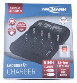 Ansmann Standard Battery Charger - Lithium 4 Charger - 1001-0122