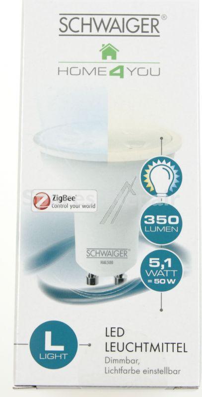 Schwaiger Gu10 Led-emitter - Home4you Hal500 Led Leuchtmittel Gu10 Dimmbar Zigbee Wei