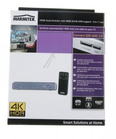 Marmitek Hdmi-switch - Connect 620 Uhd 2.0 Hdmi Auto Switcher 4k60 (4:4:4) Uhd Support - 4 In - 1 Out