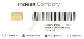 Programming Cards - C00274934 482000031249 Card Nmbl1911f Sw28541100002 Entrysegmen [Whirlpool Indesit]