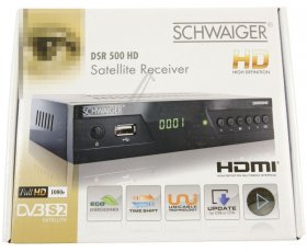 Schwaiger Sat-bk + Aerial Technique - Dsr500hd Dvb-s2 Receiver With Usb Port Fta