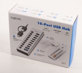 Logilink Hub-usb - Ua0448 Usb3 0 Multiport Hub 10x Usb-a + 1x Usb-a Quickcharge