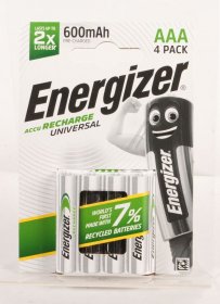 Energizer Microcell-battery 1.2v - Lr03 E301375707 Nimh Universal Battery Micro (aaa) 600mah Precharged Chp 4 Pieces