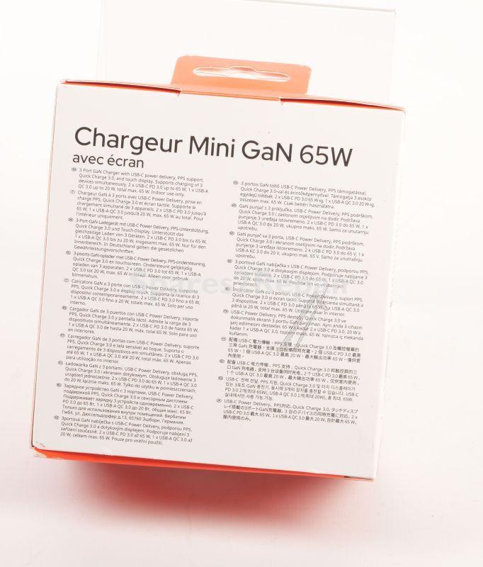 Verbatim Usb Power Supplies - 30238 Gan Charger 65w 2x Usb-c 1x Usb-a Pd Qc Pps Display Eu-uk-us