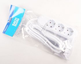 Bachmann Three-way Trailing Socket - 387 271 Smart 3-way Power Strip 3m White