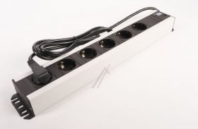 Bachmann Six-way Trailing Socket - 300 000 Craftsman Power Strip 6-way 2m Grey-black