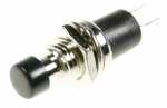 Salecom Pushbutton - 125vac-1a Mini Button, 1-pin, Black