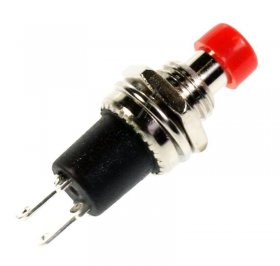 Salecom Pushbutton - 125vac-1a 125vac-1a Miniature Pushbutton, 1-pole, Red