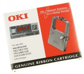 Oki Colour Cartridge - 09002303 Black Ribbon