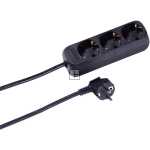 Vivanco Three-way Trailing Socket - Ebl 3b 5 3-fach Steckdosenleiste Basic, Schwarz 5m