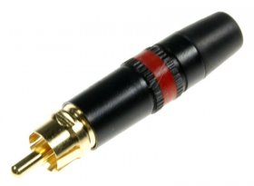 REAN RCA Plug - Gold Plated PHONO PLUG RED NEUTRIK