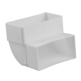 Nedco Bent Flat Pipe - 6060 Angled Reducing White 90° 114x57