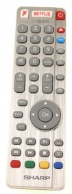 Sharp Umc Remote Control - Shw-rmc-0122n R-c Shp Rfsilverpvr Smart Ntflx Dvd Fvp
