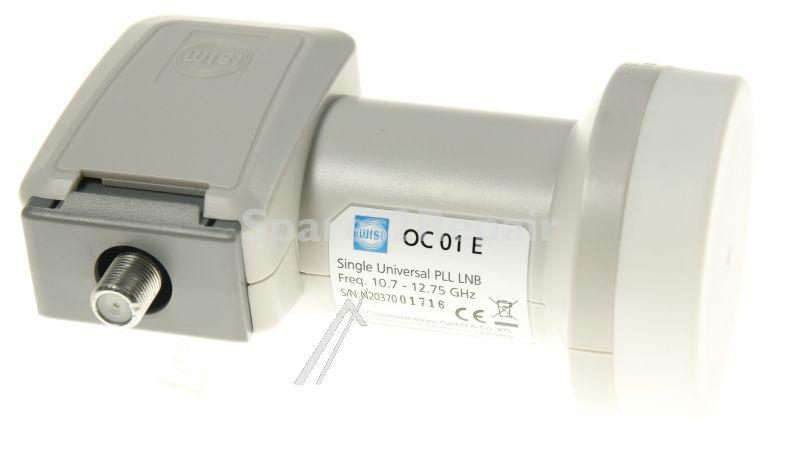 Wisi Single Lnb - Oc 01 E Feed System, Single, 1 Piece, Light Gray Housing