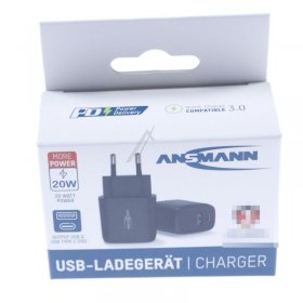 Ansmann Charger For Mobile Phone - Hc218pd 1001-0109 Usb Charger- Power Supply Incl Usb C 3a