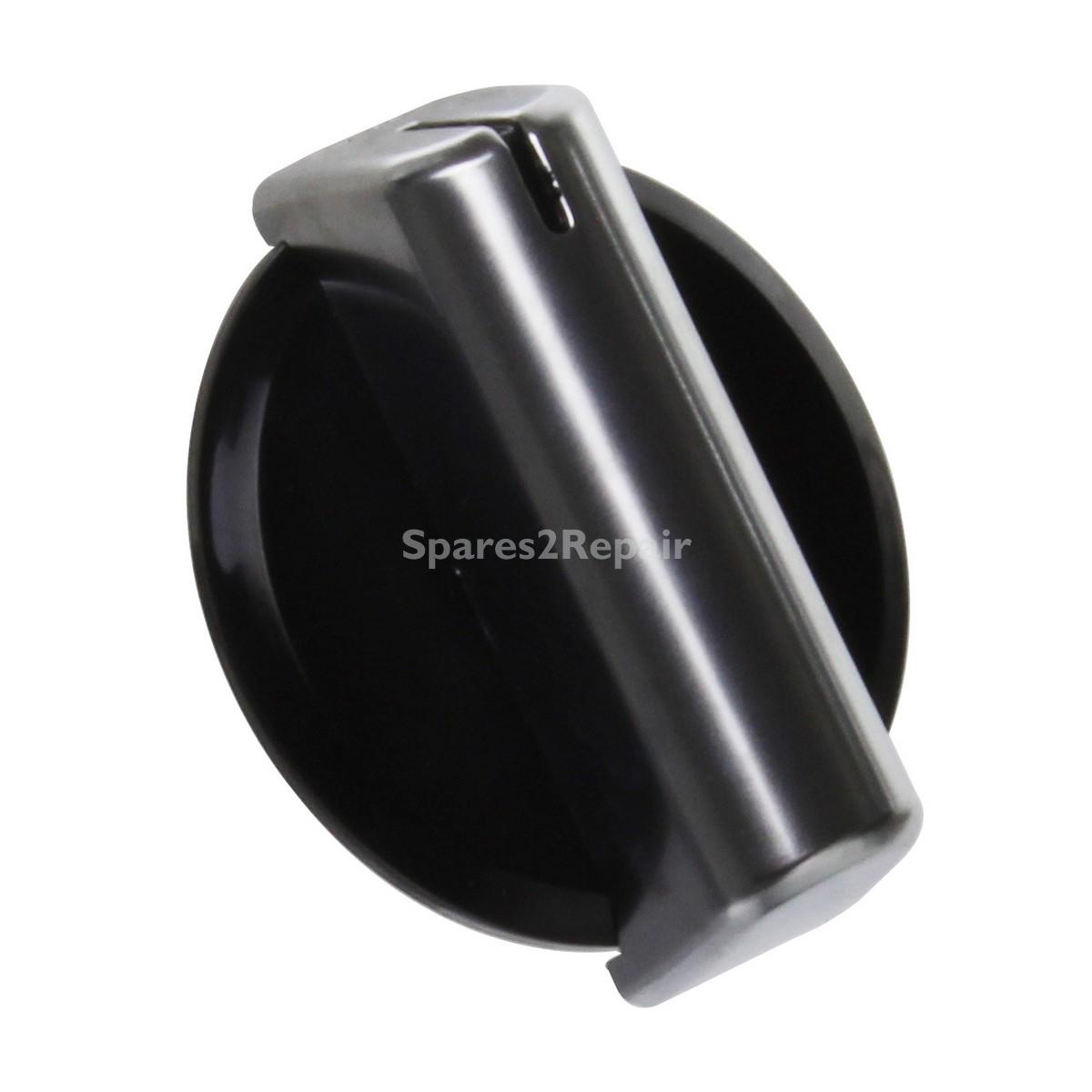 Compatible for Baumatic AS26, AS9.1AL, B26SS, B40, B41, B72, B77, B78, CAS30004 Series Black/Silver Oven Control Knob