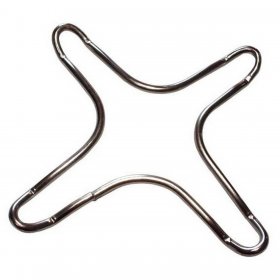 Universal Gas Hob Pan Stand Small Stainless Steel Reducer Moka Coffee & Saucepan Support Trivet (Ø130mm)