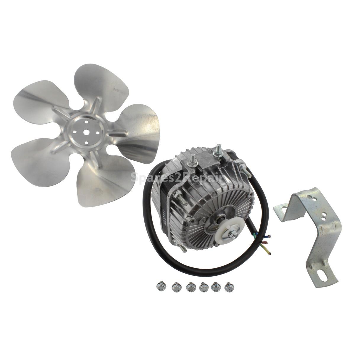 Universal Fridge Freezer 5W Type Fan Motor, Mounting Bracket & Fan Blade Assembly